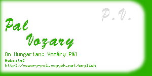 pal vozary business card