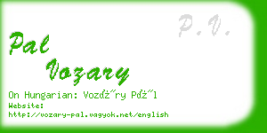 pal vozary business card